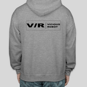 V/R Heather Grey Hoodie / Black V/R Logo